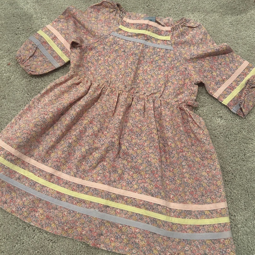 Healthtex/ vintage Floral and Striped Kids Dress Duo size 6 - Picture 3 of 6